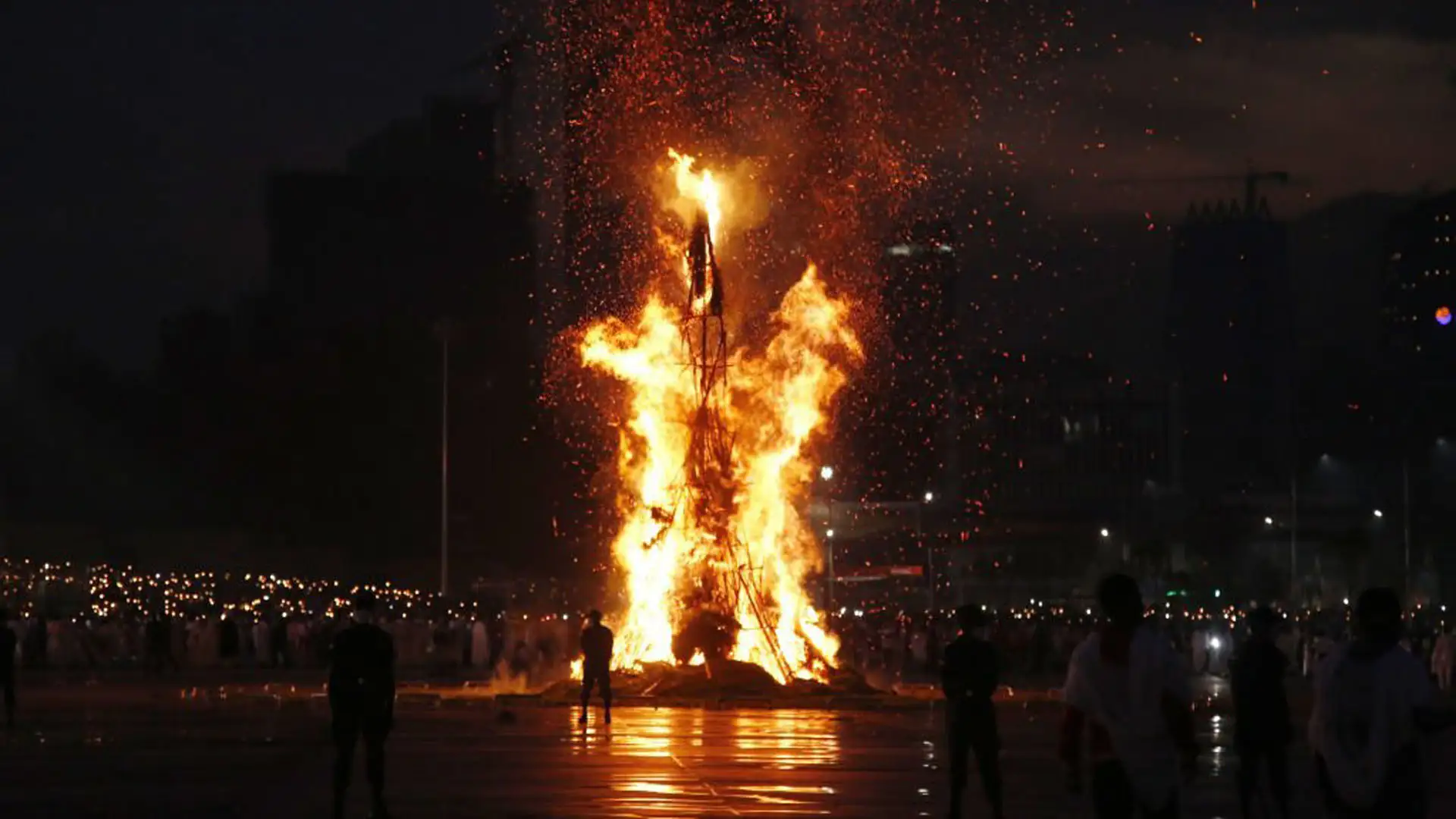 Meskel Demera bonfire celebration in Addis Ababa