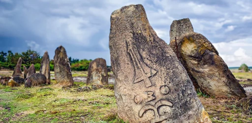 UNESCO Tiya stelae field south of Addis Ababa, Ethiopia